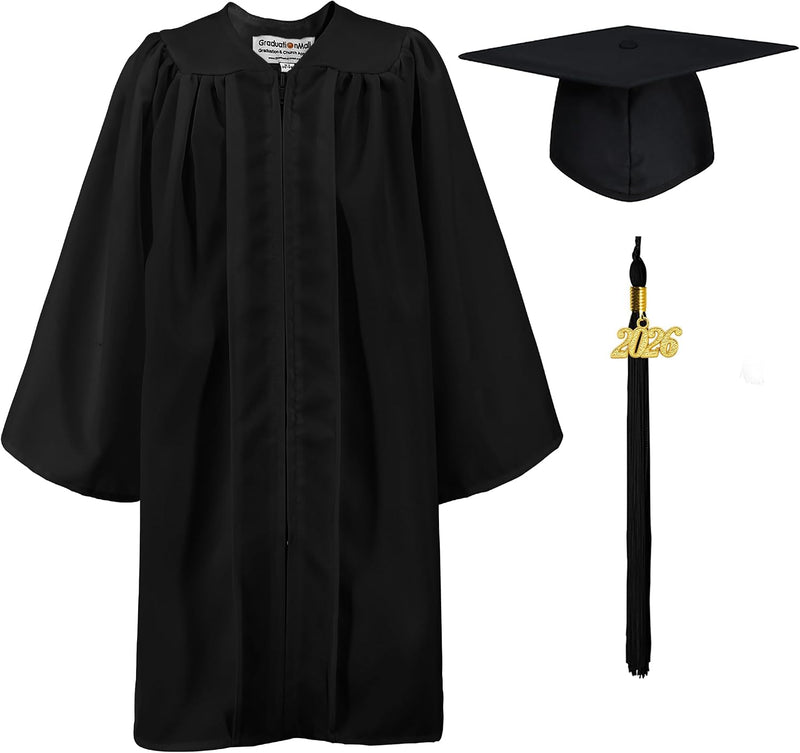 Graduationmall Matte Kindergarten Graduation Gown Cap Set with 2026 Tassel