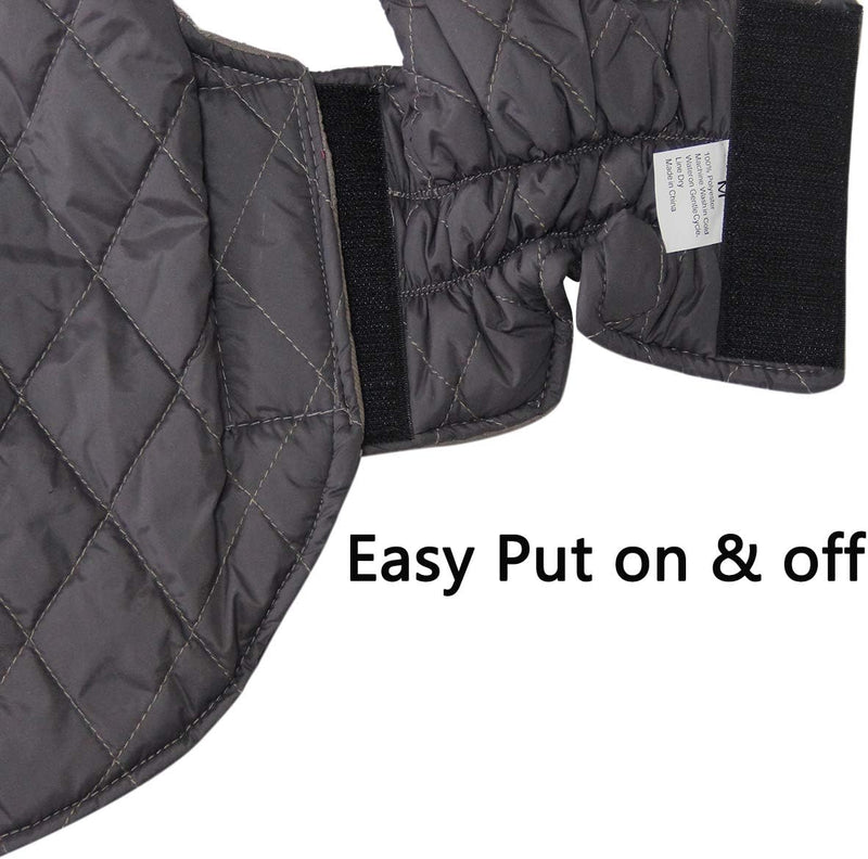 Vecomfy Reversible Dog Coat for Small Dogs with 2 Leash Openings | Reversible Dog Jacket with Dual Leash Openings, Warm Winter Coat for Cold Weather Walks,Grey,S