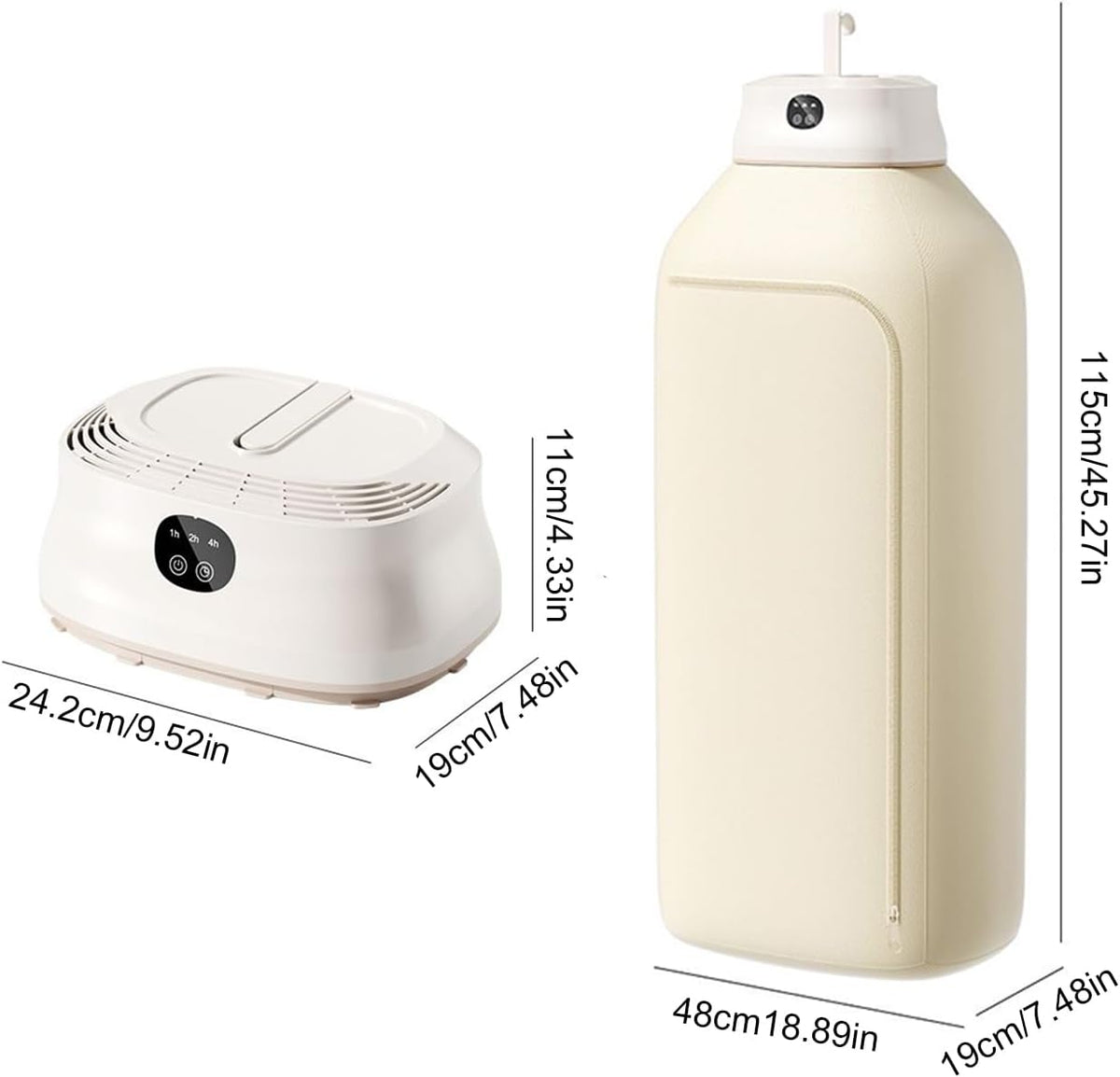 Portable Clothes Dryer, Electric Mini Drying Machine with Timer and Dry Bag, Compact Laundry Dryer for Quickly Drying Socks, Underwear, Baby Clothes for Travel Hotel Apartments Use