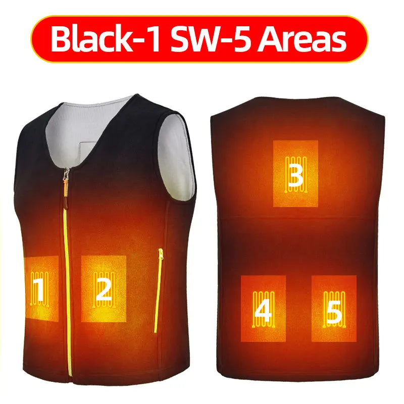 10 Areas Heated Vest Men Women Usb Electric Self Heating Vest Warming Waistcoat Heated Jacket Washable Thermal Heated Clothes