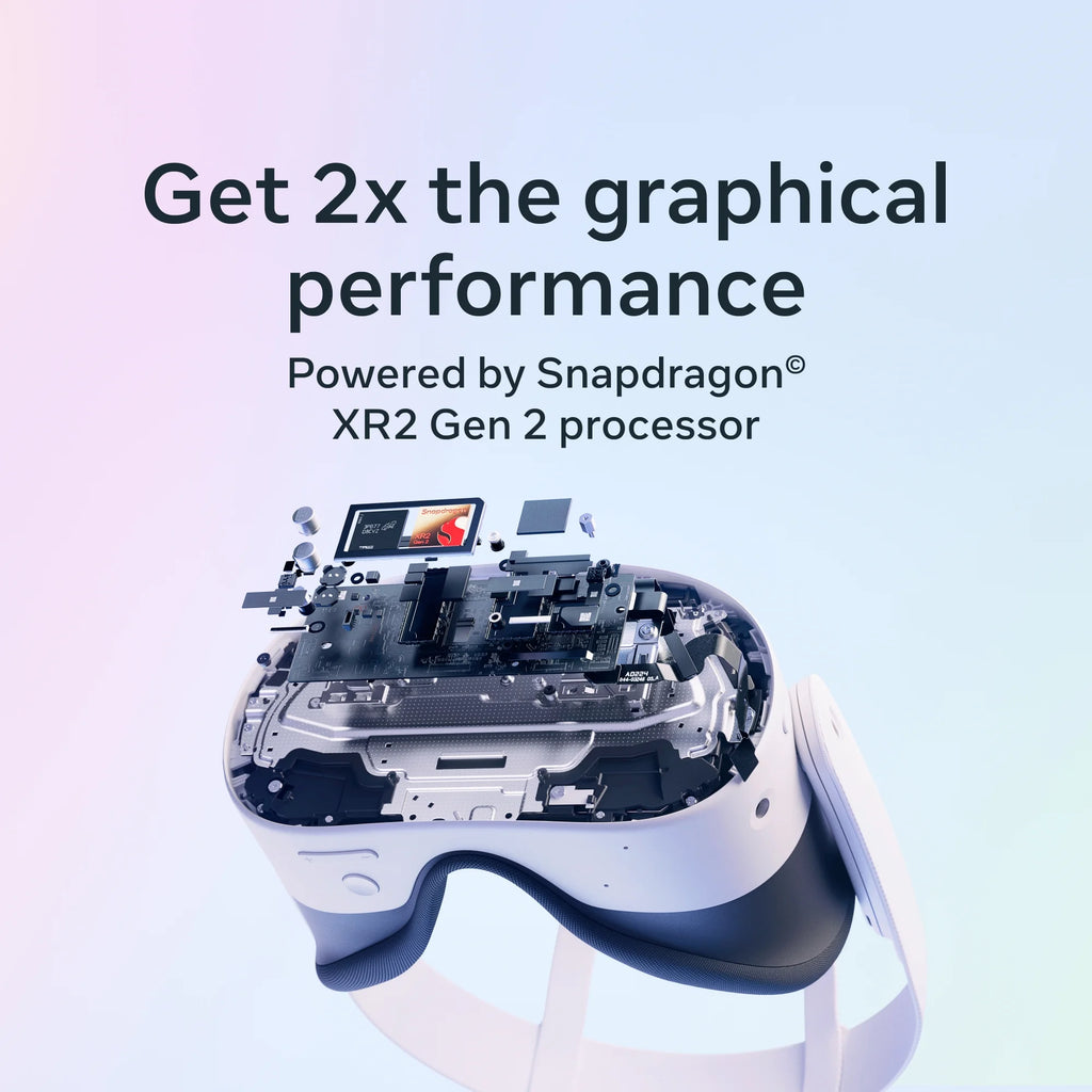 3 512GB | VR Headset — Thirty Percent Sharper Resolution — 2X Graphical Processing Power — Virtual Reality without Wires — Access to 40+ Games with a 3-Month Trial of Meta Horizon+