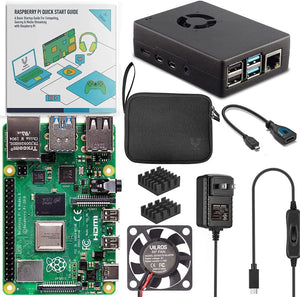 Vilros Raspberry Pi 4 4GB Basic Starter Kit with Fan-Cooled Heavy-Duty Aluminum Alloy Case
