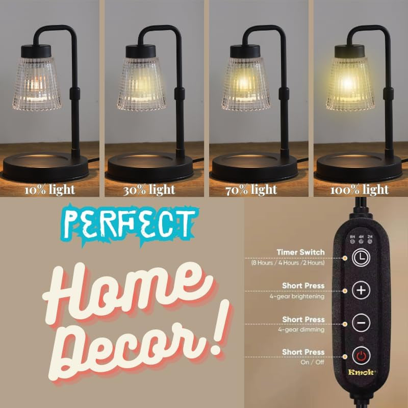 Candle Warmer Lamp, Dimmable with Timer