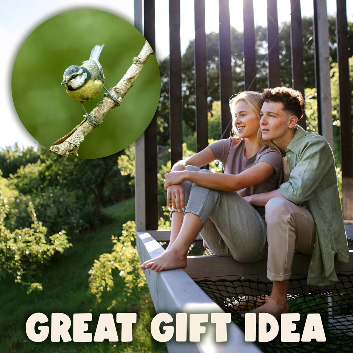 Bird Feeders Hanging Station - Davos - Smart Bird Feeder - No Mess Bird Seed - Seed Tray - Gardening Gifts - Bird Watching Gifts - Bird Table - Robin Food - Blackbird