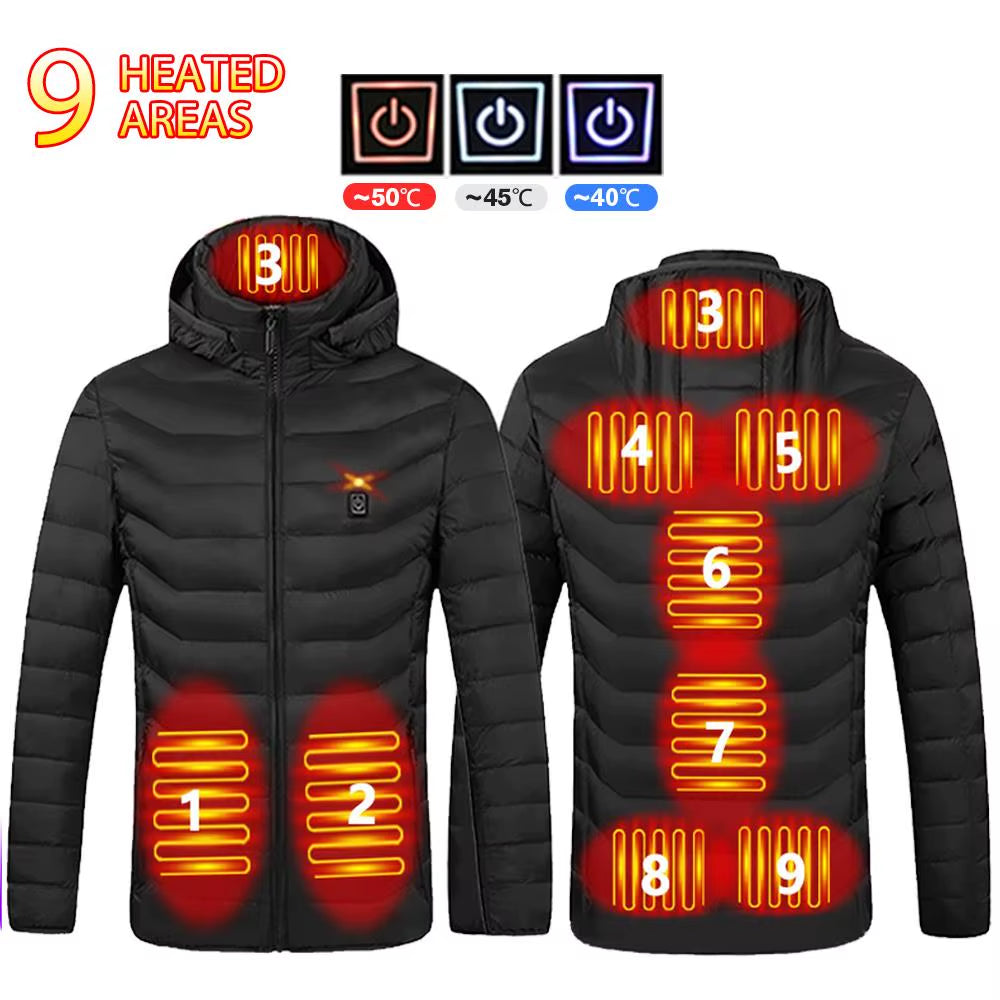 Winter Heated Jacket Women'S Warm Vest USB Heater Men'S Autumn Heating Jacket Heated Vests Coat Hunting Hiking Camping