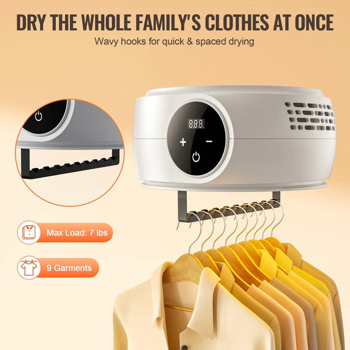 Portable Clothes Dryer, Clothes Dryer with Dryer Bag, PTC Heating