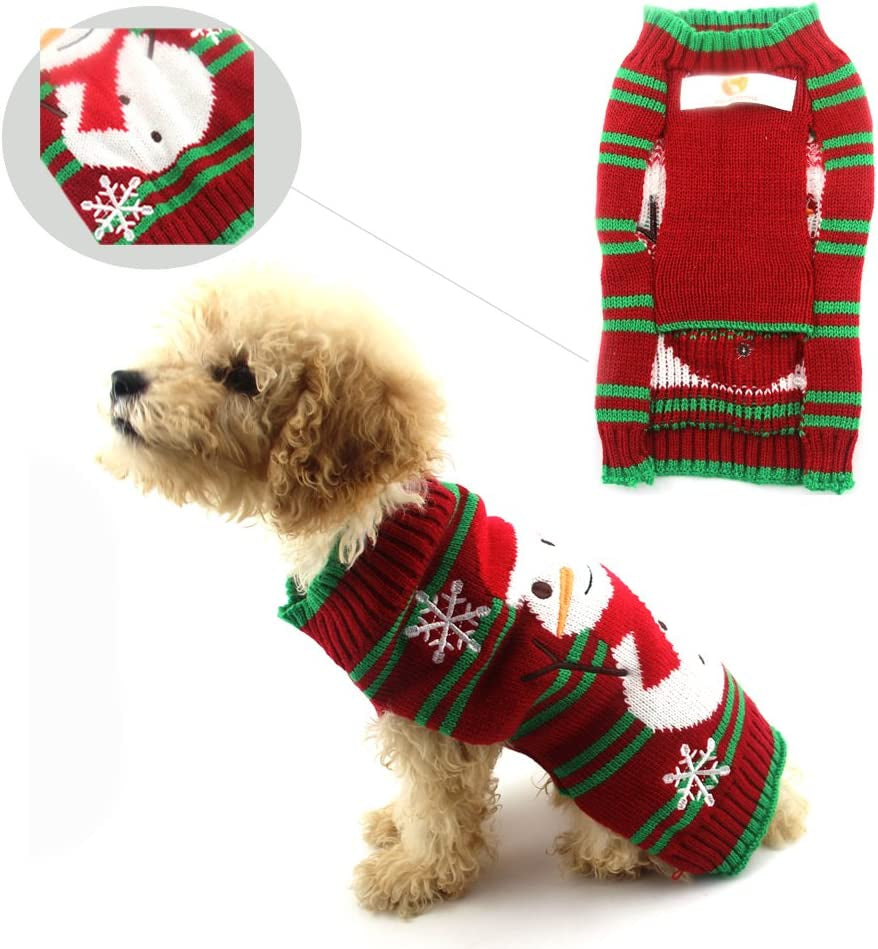 NACOCO Dog Snowman Sweater - Xmas, New Year & Christmas Sweater for Small Dog & Cat (Snowman, XXL)