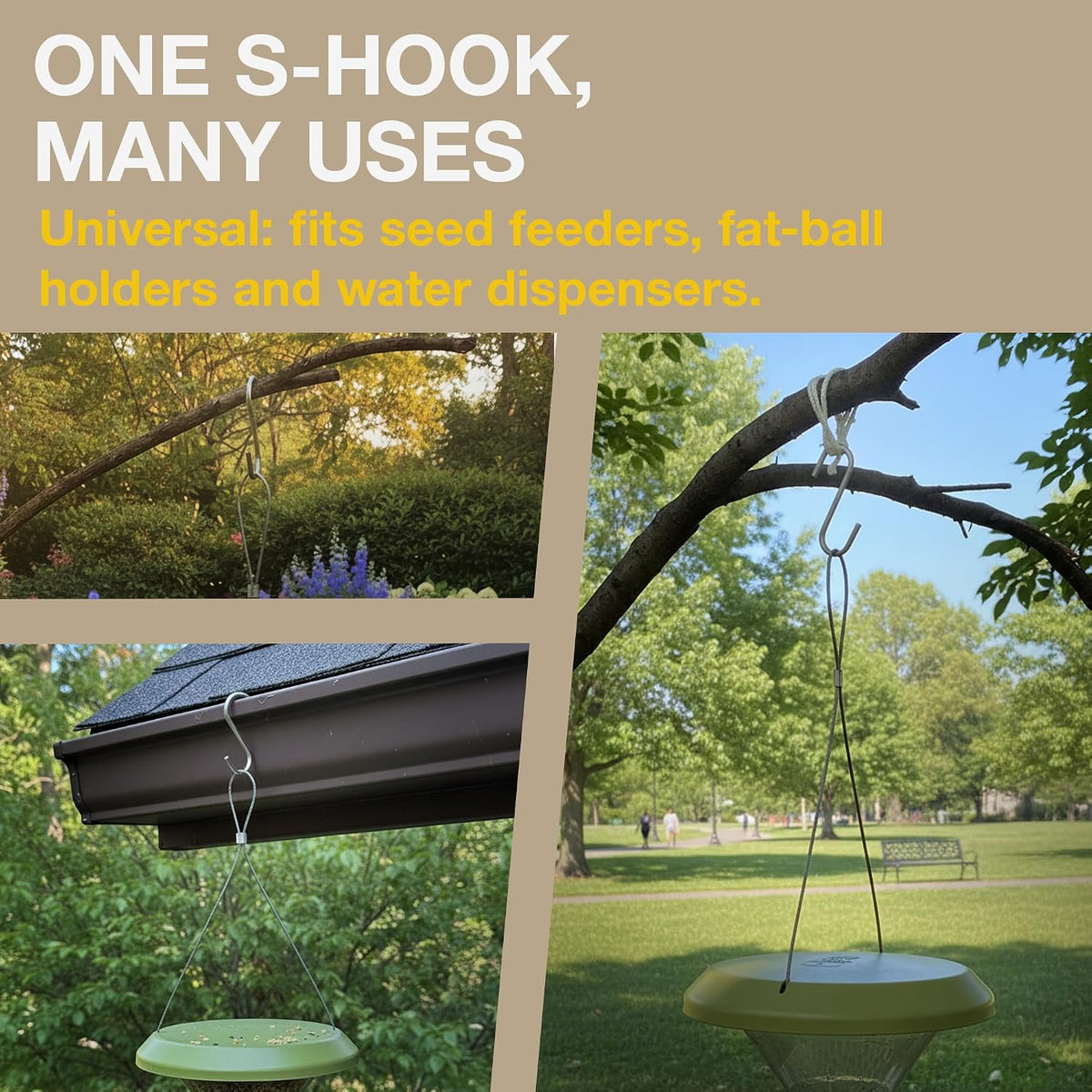 Duplex Connector – Vertical Link for Hanging Bird Feeders – Space-Saving Garden Accessory in Durable Steainles Steel Compatible with Lucerne & Davos SMART BIRDS
