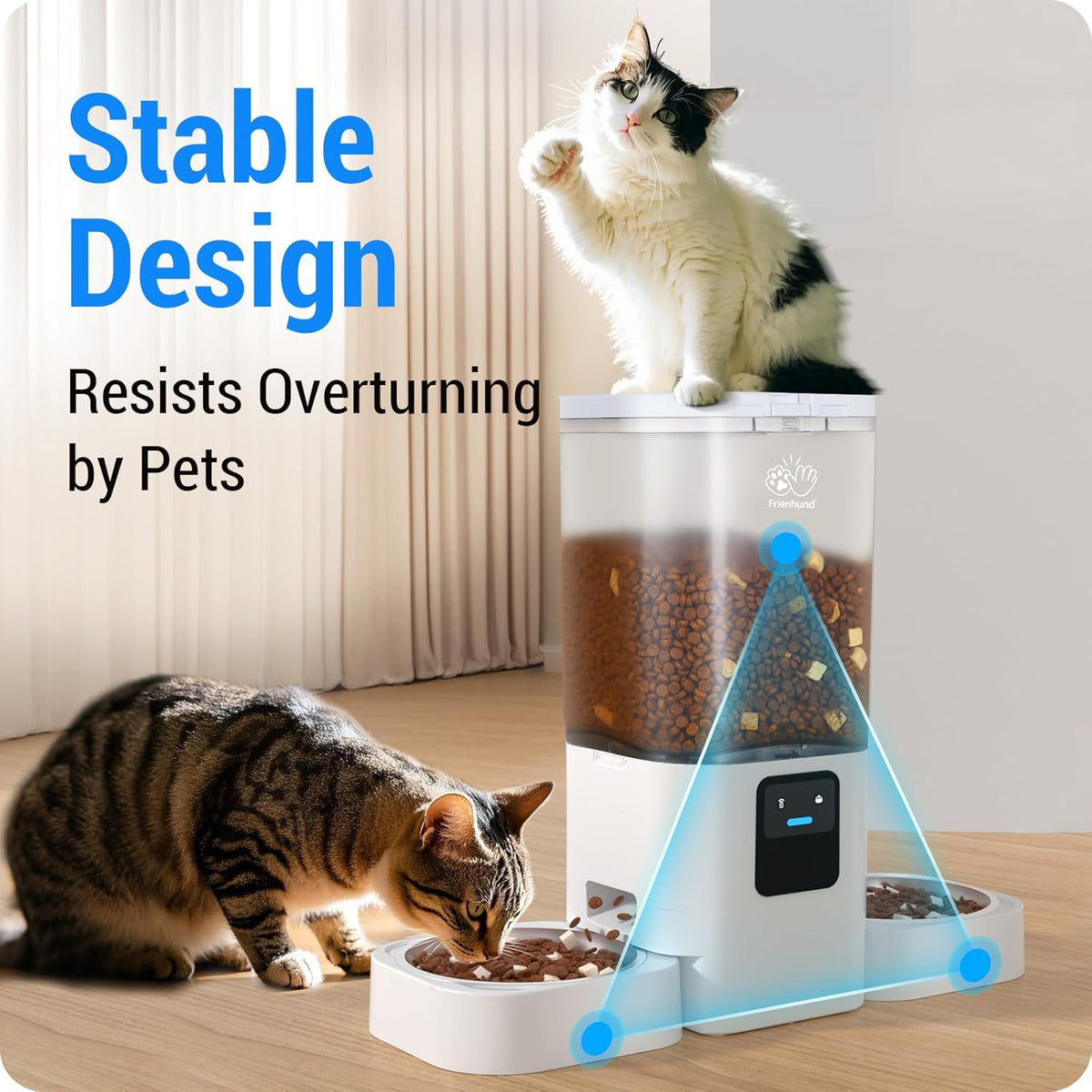 7L Automatic Cat Feeder for 2 Cats with APP Control(Acf190W-A)