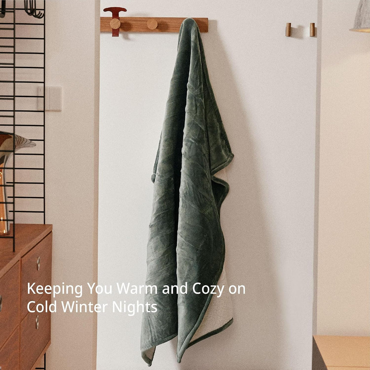 Heated Blanket Electric Throw 130X160Cm Machine Washable Green