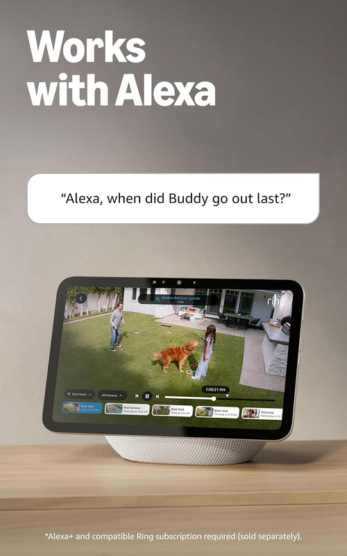 Ring Outdoor Cam (Stick up Cam), Weather-Resistant Home or Business HD Security Camera, Live View, Color Night Vision, Two-Way Talk, Motion Alerts, Works with Alexa, White