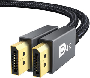 IVANKY Displayport Cable 6FT/2 Pack, Nylon DP to DP Cord for Gaming Monitor | High Speed 4K Display Port to Display Port 6Ft Cable, Supports 4K@60Hz and 2K@165Hz, DP Cord Compatible with PC, Laptop, TV
