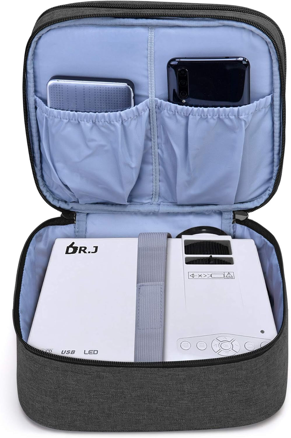 Carrying Bag Compatible with DR.J Mini Projector, Black | Portable Case for Most Mini Projector and Accessories