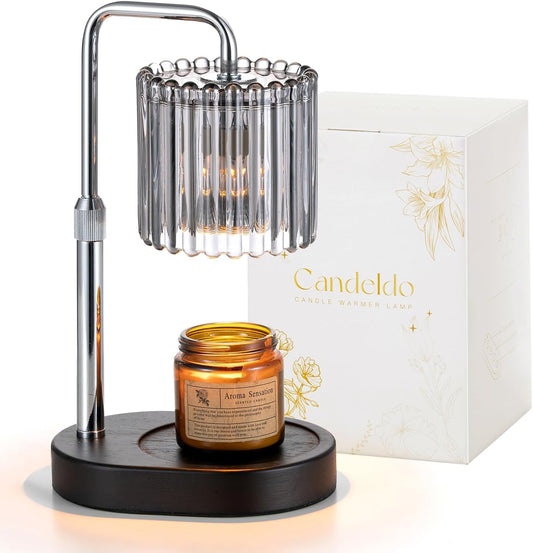 Silver Candle Warmer Lamp with Timer, Birthday Gifts for Women Mum