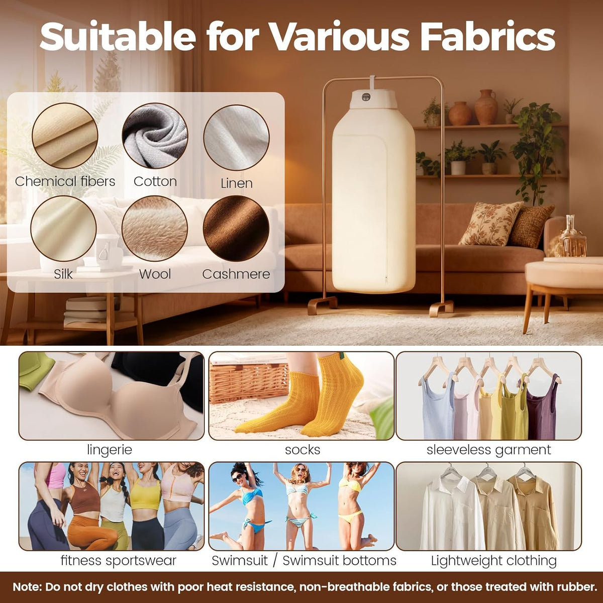 Portable Clothes Dryer, Electric Mini Drying Machine with Timer and Dry Bag, Compact Laundry Dryer for Quickly Drying Socks, Underwear, Baby Clothes for Travel Hotel Apartments Use