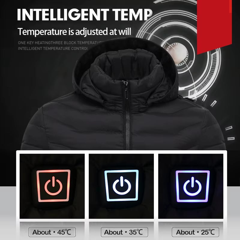 Winter Heated Jacket Women'S Warm Vest USB Heater Men'S Autumn Heating Jacket Heated Vests Coat Hunting Hiking Camping