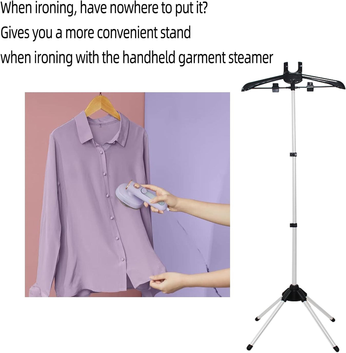 Steamer Hanger Stand,Steamer Stand for Clothes,Garment Rack for Steaming Clothes,Garment Hanger for Steaming Clothes,Stand for Steaming Clothes