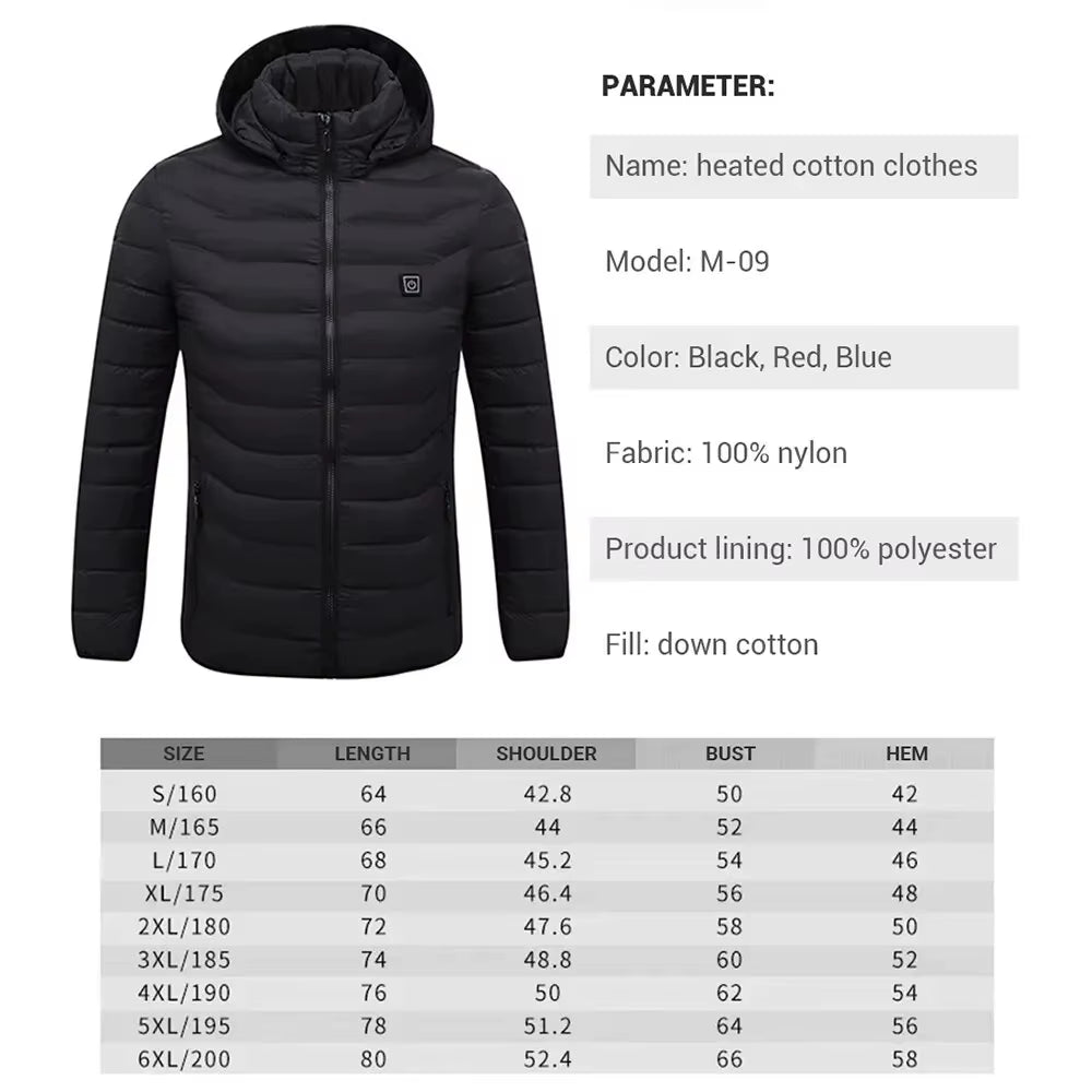 Winter Heated Jacket Women'S Warm Vest USB Heater Men'S Autumn Heating Jacket Heated Vests Coat Hunting Hiking Camping