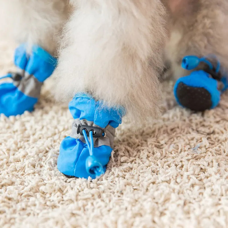 4PCS Small Dog Shoes Hiking Boots Waterproof Dog Shoes Medium Slippers for Puppy Boots Shoes for Small Dogs XGX01