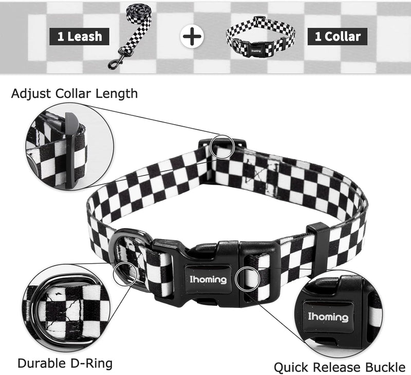 Ihoming Dog Collar and Leash Set for Large Dogs, up to 80 Lbs