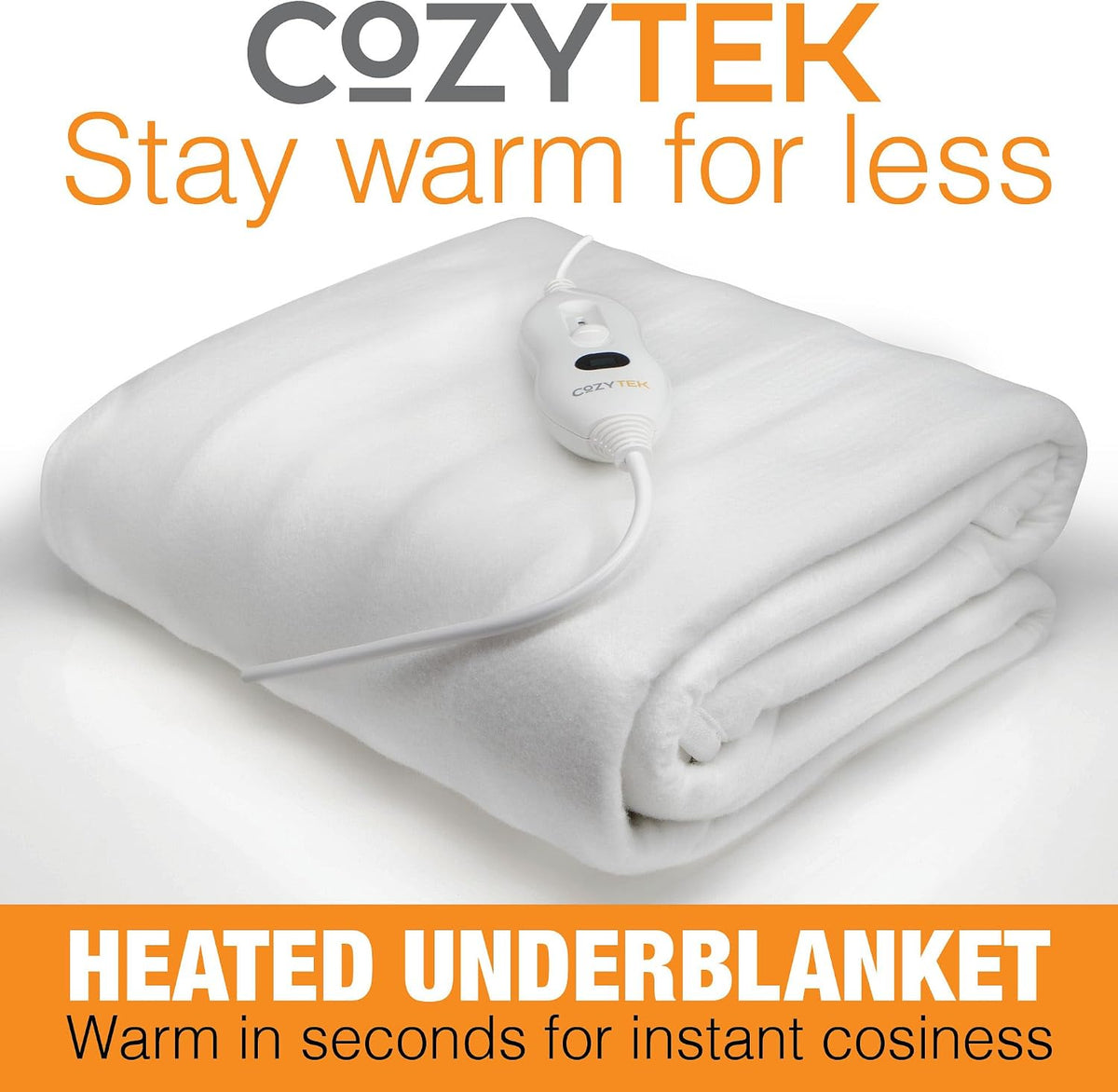 Double Electric Blanket, 3 Heat Settings, Machine Washable