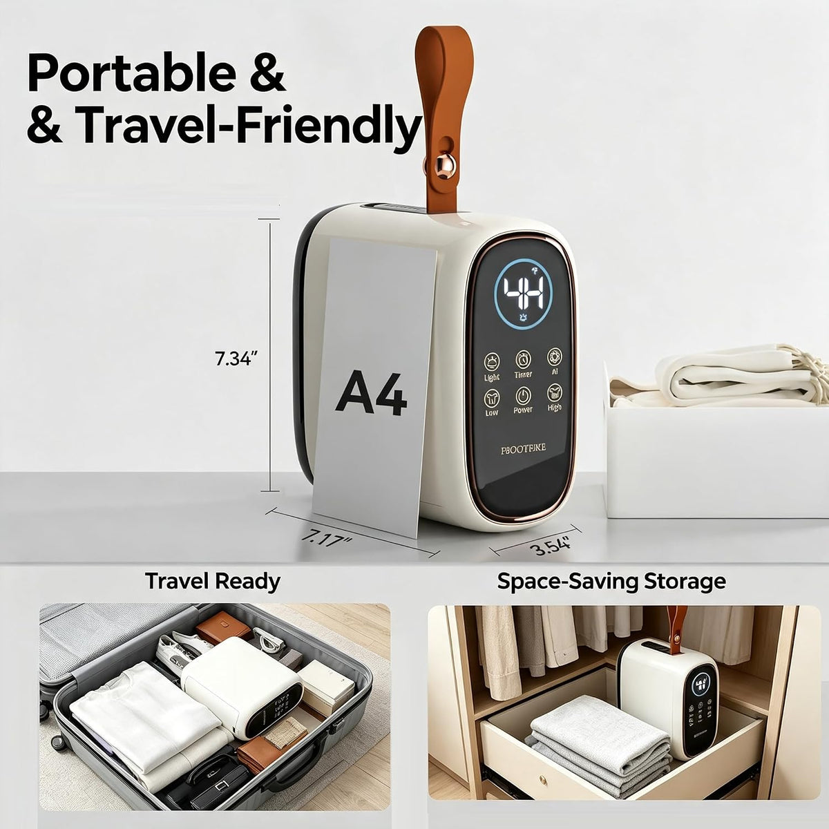 Portable Clothes Dryers for Apartments, High Power Dual Motors, No-Installation Fast Small Mini Clothes Dryer, Compact Electric Dryer for RV, Home Use, Travel Clothes Dryer