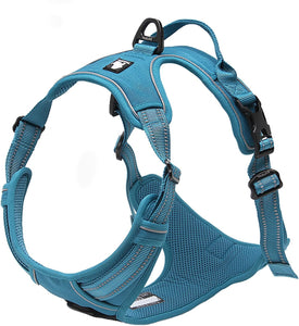 TRUE LOVE Adjustable No-Pull Dog Harness Reflective Vest, Blue, XS | Front Clip, No-Choke, Soft Padded, Control Handle, anti Escape, Dog Car Harness, Walking and Training, Escape Proof, TLH5651
