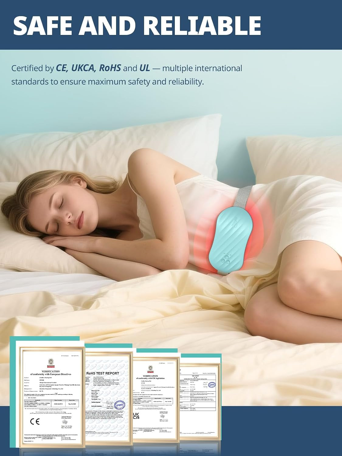 Heat Pads for Period Pain Relief, Portable Menstrual Heating Pad