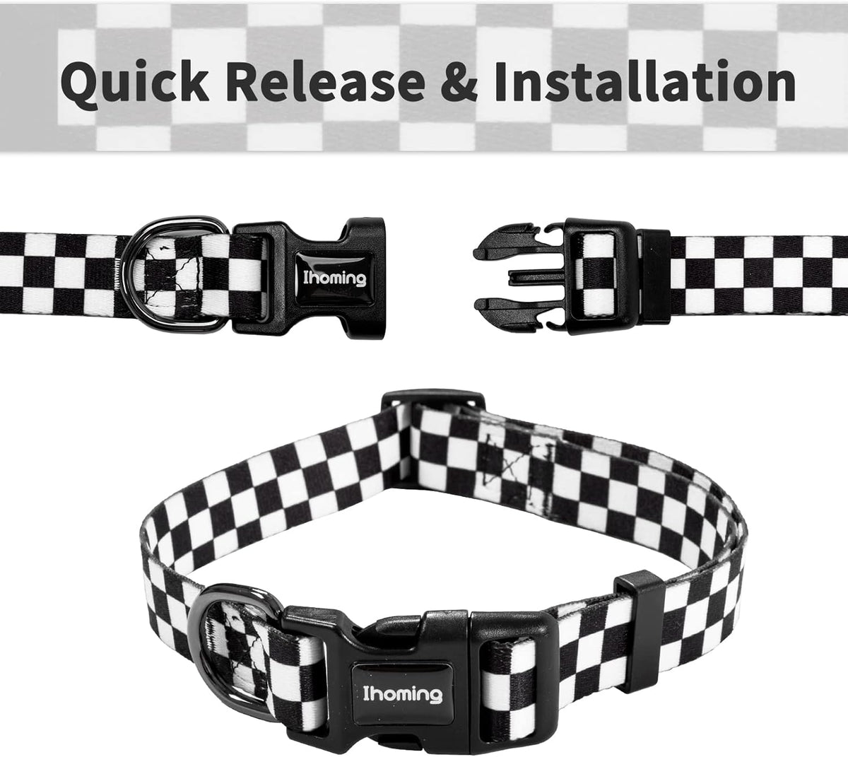 Ihoming Dog Collar and Leash Set for Large Dogs, up to 80 Lbs