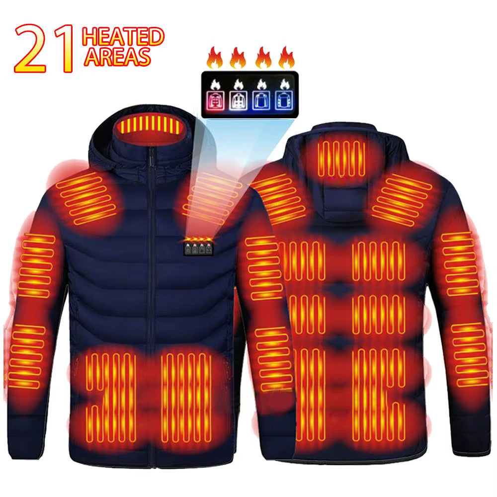 Winter Heated Jacket Women'S Warm Vest USB Heater Men'S Autumn Heating Jacket Heated Vests Coat Hunting Hiking Camping
