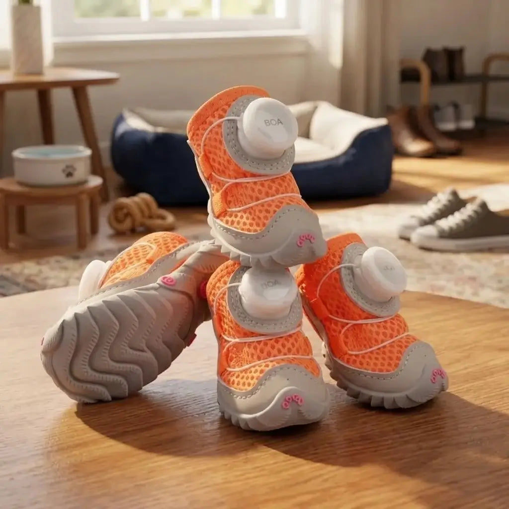 Waterproof Dog Boots – Non-Slip Protective Paw Shoes, 4-Pack