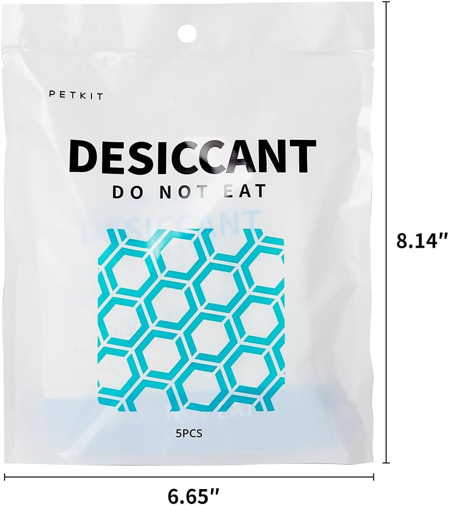 Silica Gel Desiccant Sachets 30 Gram X 5 Packs for Smart Automatic Pet Feeders, Desiccant Replacement Bags for Cat Feeders to Keep Pet Food Dry and Fresh