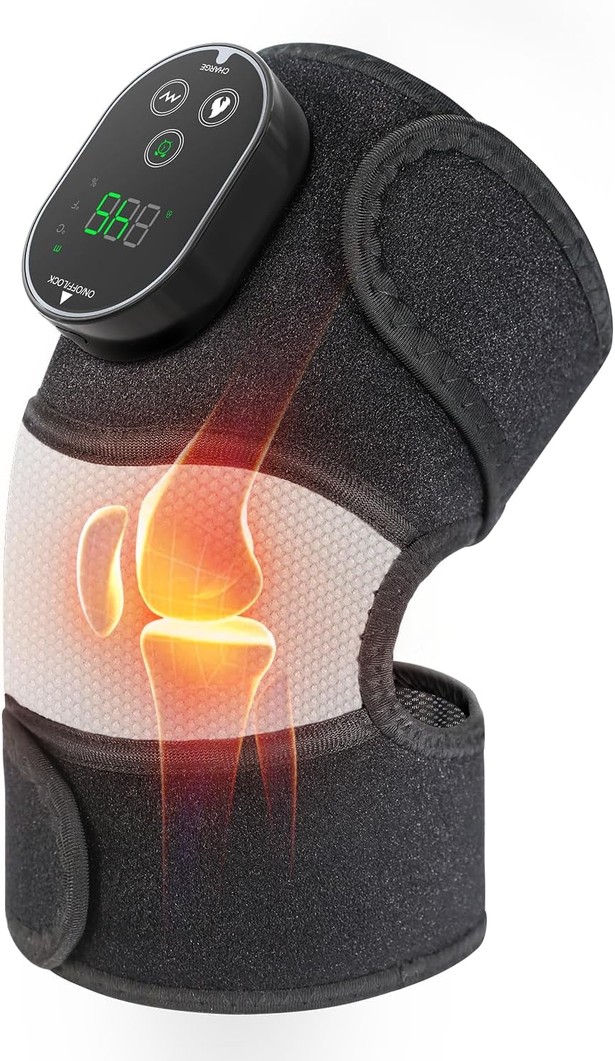 Heated Knee Massager, FSA Eligible 3-In-1 Elbow Shoulder Knee Heating Pad