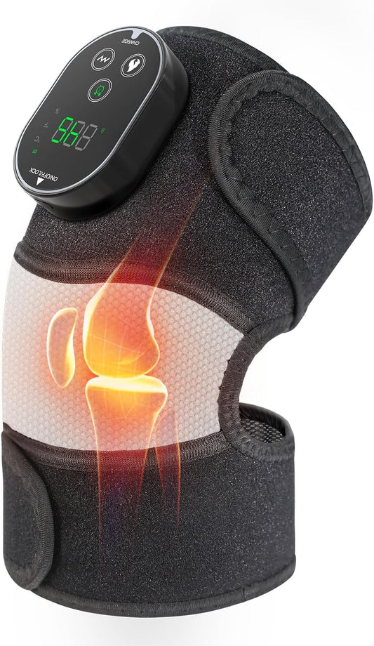 Heated Knee Massager, FSA Eligible 3-In-1 Elbow Shoulder Knee Heating Pad