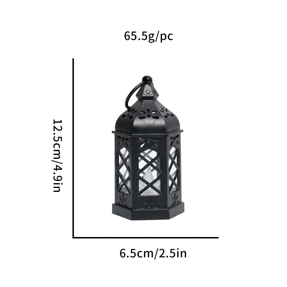 Retro Desktop Lamp Atmosphere Decoration Creative Gift Hexagonal Wind Lamp Candle Lamp Led Wind Lamp Portable Small Horse Lamp
