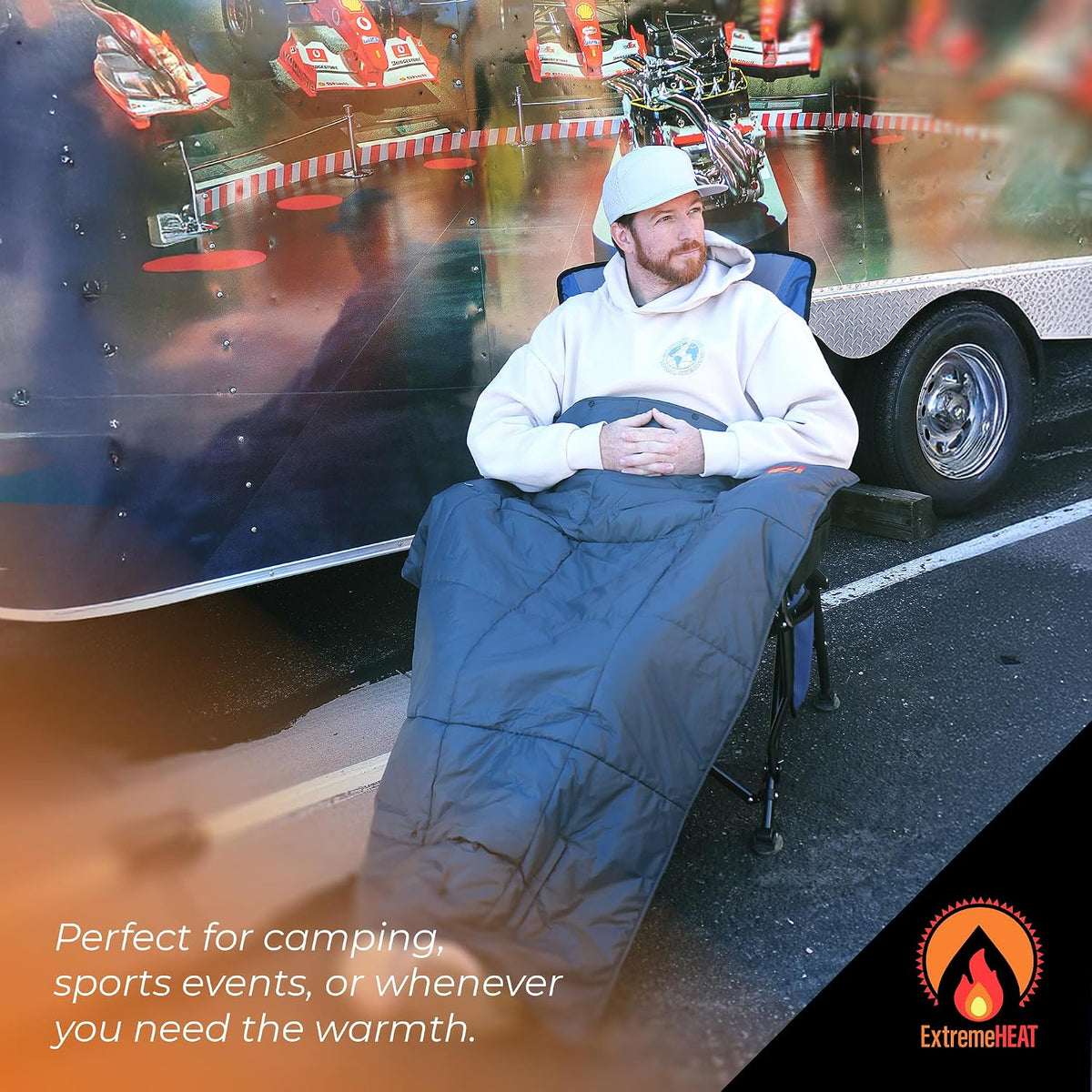 Heated Wearable Poncho by Extremeheat, Battery Included