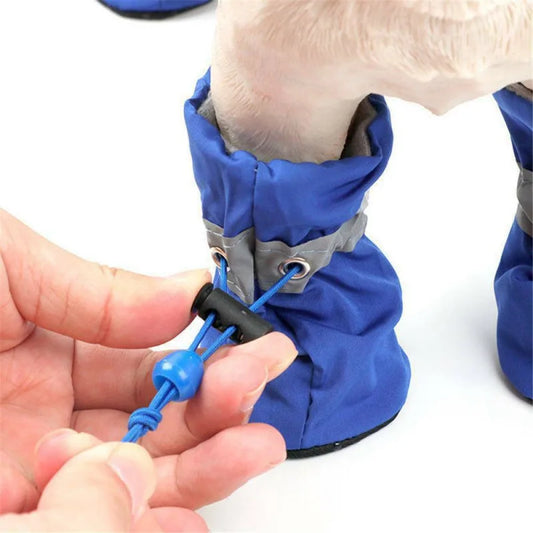 4PCS Small Dog Shoes Hiking Boots Waterproof Dog Shoes Medium Slippers for Puppy Boots Shoes for Small Dogs XGX01