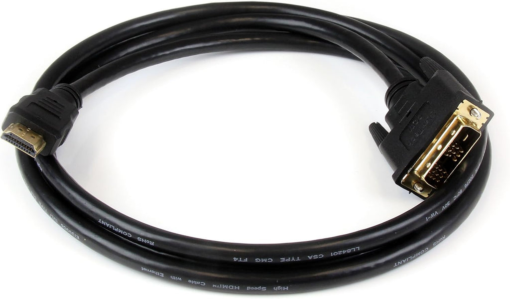 Startech 50Ft HDMI to DVI-D Cable, Male to Male (HDMIDVIMM50) | HDMI to DVI-D Cable, Strain Relief Connectors, Bi-Directional