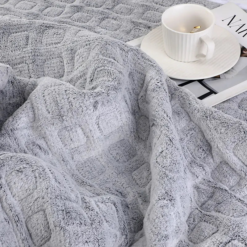 Winter Electric Blanket with Adjustable Temperature - Heated Throw for Home & Office Warmth