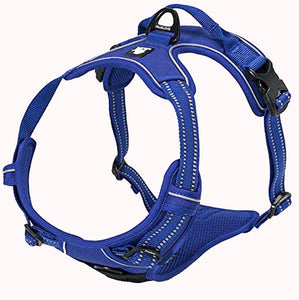 TRUE LOVE Adjustable No-Pull Dog Harness Reflective Pup Vest Harnesses Comfortable Control Brilliant Colors Truelove Tlh5651(Royal Blue,L) | Front Clip, No-Choke, Soft Padded, Control Handle, anti Escape, Dog Car Harness, Walking and Training, Escape Proo
