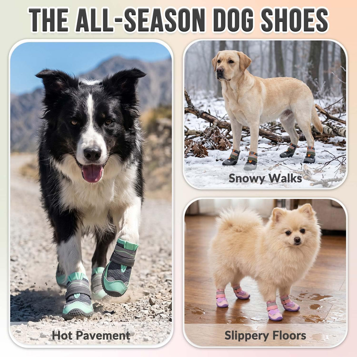Dog Boots Paw Protector, Breathable Dog Boots for Injured Paws, 2Pcs