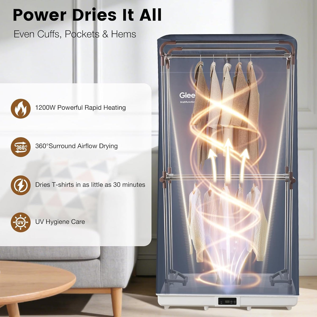Portable Clothes Dryer for Apartment, RV, Travel