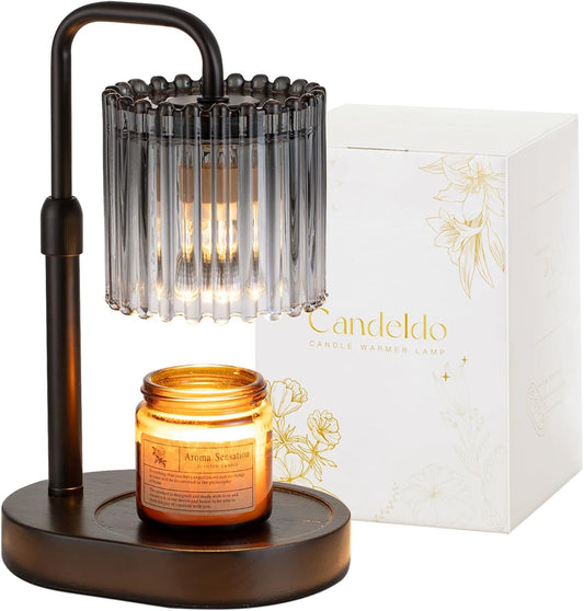 Black Candle Warmer Lamp with Timer, Birthday Gifts for Women Mum