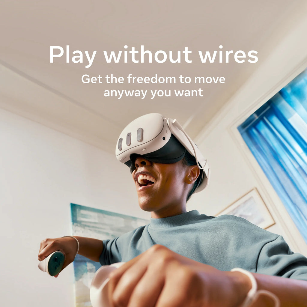 3 512GB | VR Headset — Thirty Percent Sharper Resolution — 2X Graphical Processing Power — Virtual Reality without Wires — Access to 40+ Games with a 3-Month Trial of Meta Horizon+