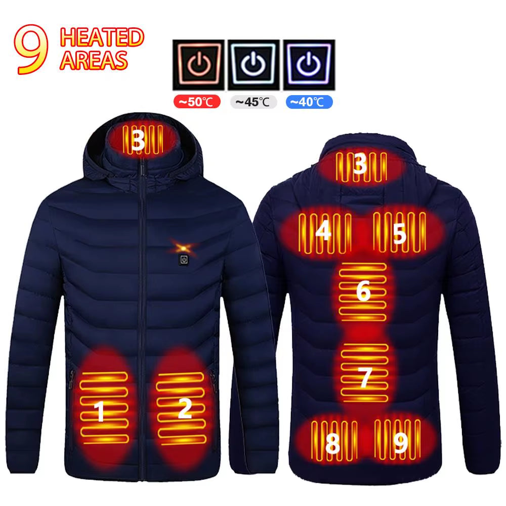 Winter Heated Jacket Women'S Warm Vest USB Heater Men'S Autumn Heating Jacket Heated Vests Coat Hunting Hiking Camping