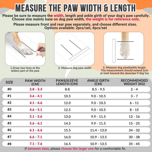 Dog Boots Paw Protector, Breathable Dog Boots for Injured Paws, 2Pcs