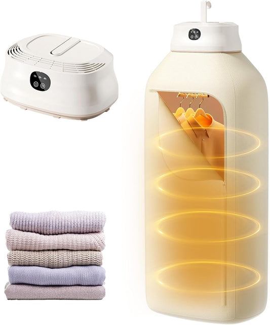 Portable Clothes Dryer, Electric Mini Drying Machine with Timer and Dry Bag, Compact Laundry Dryer for Quickly Drying Socks, Underwear, Baby Clothes for Travel Hotel Apartments Use