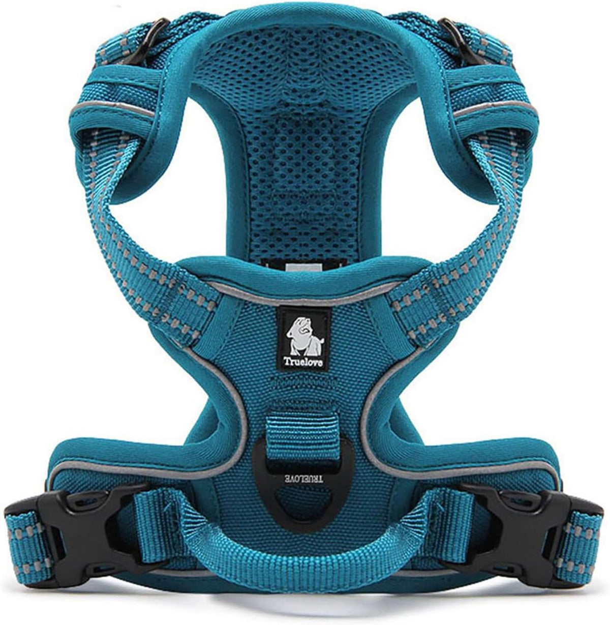 TRUE LOVE Adjustable No-Pull Dog Harness Reflective Vest, Blue, XS | Front Clip, No-Choke, Soft Padded, Control Handle, anti Escape, Dog Car Harness, Walking and Training, Escape Proof, TLH5651