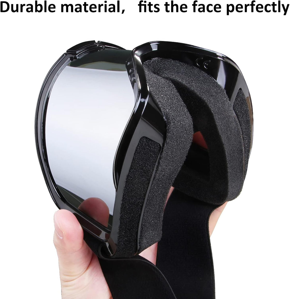 Motocross Goggles for Adult ATV, Motorcycle, Dirtbike & Offroad | UV400, Anti-Scratch, Dustproof, Silver MX Goggles