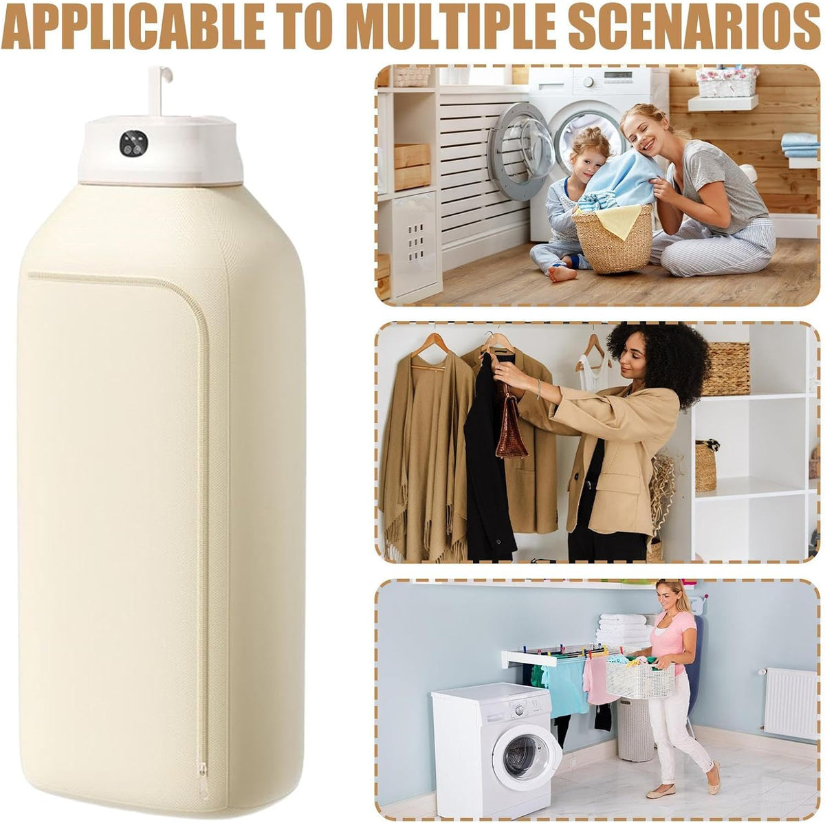 Portable Clothes Dryer, Electric Mini Drying Machine with Timer and Dry Bag, Compact Laundry Dryer for Quickly Drying Socks, Underwear, Baby Clothes for Travel Hotel Apartments Use